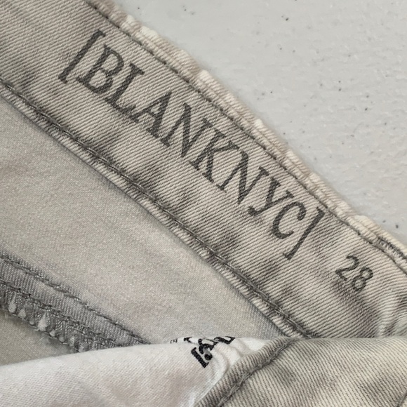 BLANK NYC Distressed Grunge White Washed Denim Skirt - Picture 3 of 12